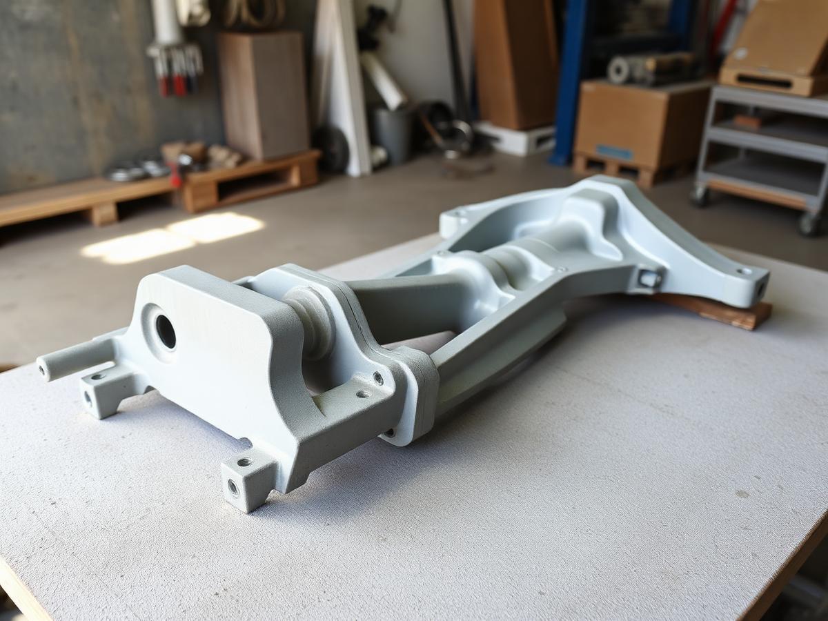 Suspension arm sandblasting after